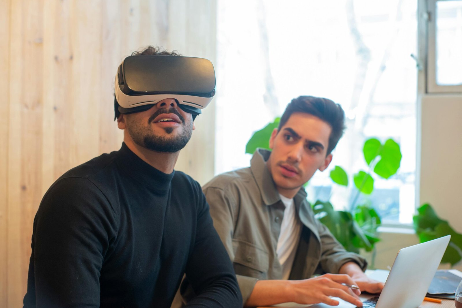 Developer testing virtual reality shooter game by Shooter Game Development Agency in UK
