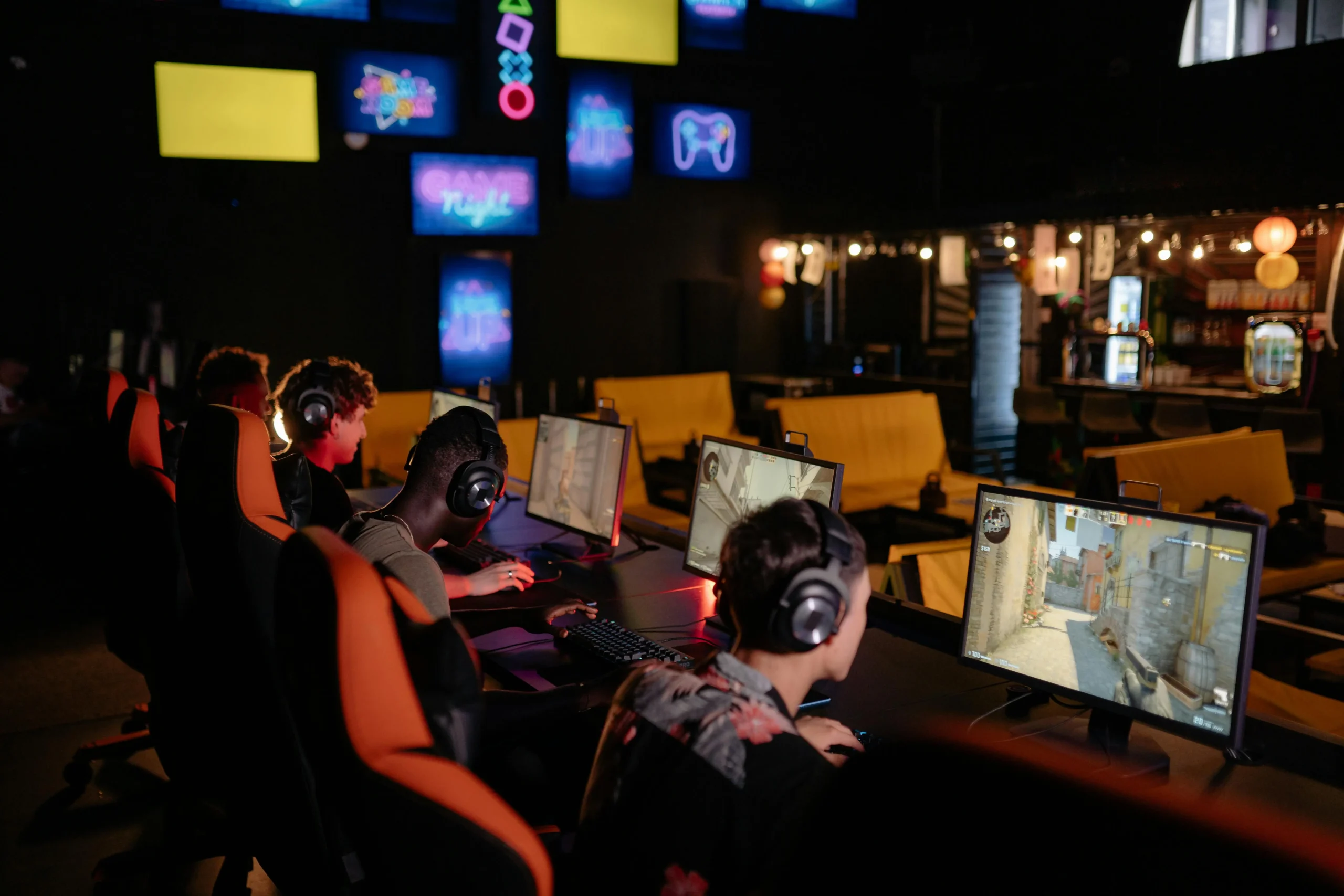 Pro gamers testing a multiplayer shooter game by Shooter Game Development Agency in UK