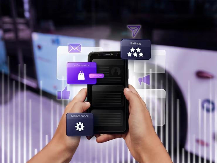 Multiplayer Game Development Agency in UK showcasing mobile app interface features